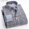 Chemises décontractées pour hommes Hommes épaissir les chemises en polaire automne hiver à manches longues affaires Plaid Oxford vêtements chauds col rabattu chemises boutonnées classique Q231106