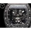 Ys Jb RM052-01 SUPERCLONE Active Tourbillon Montres Montre-bracelet Skull Designer Rm52 Diamant Creux Automatique Mechanica Ceramic363 Montres de luxe