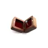 Orzechowe pudełka z drewna drewnianego Wrap Wrap Walentynki DIY puste rzeźba ręcznie robione biżuterię Naszyjnik