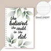 Inspirational Quote - She Believed Could So Did Spiral Notebook Note Book Romance Writing Notepad For Couples Gift