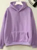 Hoodies femininos outono inverno de pelúcia com capuz moletom feminino preto oversized agasalho engrossar senhoras manga longa casual pullovers quentes