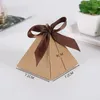 Cadeau cadeau 10pcs Triangle Candy Box Noël Kraft Papier Anniversaire Emballage Cookie Mariage Baby Shower