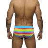 Marynaty męskie pnie pływania Rainbow Swimear Sexy Swim Briefs gej mężczyźni na plaży Surfing Bikini Swimsuit
