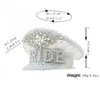 Caps Caps Capitaine Bijoux Chapeau Avec Des Paillettes De Cristal Lourds Pour La Mariée Bachelorette Party Perles À La Main Perles De Mariage Pos DXAA