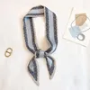 Scarves Lady Long Skinny Silk Scarf Hairband Neck Tie Design Print Hair Hoop Accessories Cool Girl Summer 2023