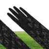Weiß schwarz lang kurz söme tulle Handschuhe Designer Damen Buchstaben Druck bestickter Spitzentriebsfäustmittel für Frauen in Mode Thin3404500