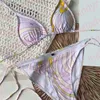 Costume da bagno da donna con stampa di design in due pezzi Bikini Seaside Beach Wear Costume da bagno