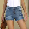 Damen Shorts Sommer Jeans Shorts Damen Casual Stretch Pocket Pants Sexy Korean Style Cool Fashion Blue Denim Shorts 230503