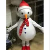 Halloween Red Hat Snowman Mascot Costume Adult Size Cartoon Anime theme character Carnival Men Women Dress Christmas Fancy Performance Party Dress