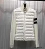 Btmt Men's Stand Collar Coat Wool Knitting Splicing Design Down Jacket Outerwear White Black Color Size M-xl