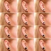 Stud Earrings 1-4 Pairs Stainless Steel Enamel Round For Men Women 4 Colors/Set 6MM/8MM/10MM/12MM Option