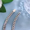 Trendy Emerald Cut Diamond Bangle Bracelet 100% Real 925 Sterling silver Wedding Bracelets For Women Engagement Party Jewelry