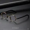 Zonnebril Frames Mode Plaat Puur Titanium Brilmontuur Mannen Vrouwen 2023 Designer Brillen Ronde Retro Handgemaakte Brillen 101