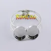 Bracelet Double rond de 25mm, 5 pièces, plateau, lunette vierge, réglage supérieur, Cabochon populaire, Bracelet camée pour femmes, bricolage, Making2940