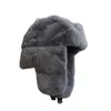 Береты 2023, зимняя хлопковая однотонная шапка для защиты ушей, регулируемая уличная шапочка Skullies, шапки-бомберы, сохраняющая тепло, шапка для мужчин и женщин 04