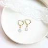 Dangle Earrings MoBuy 925 Sterling Silver Women Earring Hollow Pattern Water Drop Opal S925 14K Gold Plated Fine Jewelry MBEI094