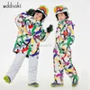 기타 스포츠 용품 Destivski Children 's Ski Suit 세트 소년과 여자를위한 두꺼운 눈과 바람 방수 스키 코트 바지 hkd231106