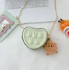 Cute Children handbag little rabbit embossed love bag little girls chain crossbody bag coin purse