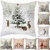 Decorações de Natal Caso de Natal Cushion Decorações de Natal para casa 2023 Ornamento de Natal Presente Feliz Ano Novo R231106