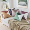 Pillow Grometric Cover Velvet Printed For Sofa Bed Decor Nordic Decorative Pillows 18x18inch Housse De Coussin