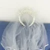 Andra evenemangsfestartiklar Brud för att vara Pearl Crown Tiara Veil Bach Bachelorette Hen Bridal Shower Wedding Engagement Repetition Dinner Dekoration Gift 230406