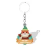 مفاتيح Christmas Christmas Snowman Reindeer keychain epoxy resin backpack bag bag bendant Jewelry ysd581