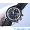 1:1 Omeg Luxury Watch Homens Designer Relógios Omeg Moonswatch Voltar Transparente Cronógrafo Mecânico Montre Luxe 904L Aço Inoxidável Safira Espelho 7750 Movimento