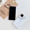 Phone case white gray marble pattern design slim Transparent soft TPU full body protective cover case for iPhone 1B01J