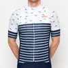 Racing Vestes Team SDIG 2023 Été Triangle Motif Rayé Maillot De Cyclisme À Manches Courtes Vélo De Route Vêtements Respirant Air Mesh Sport