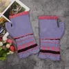 Cinq doigts gants femmes filles hiver chaud tricoté broderie mitaines sans doigts épais laine Femael mode 15 couleurs