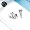 Stud Titane G23 huit broches araignée ensemble de clous avec quatre couleurs Zircon personnalité Tragus Piercing bijoux femmes oreille Cartilage Stud YQ231107