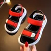 Eerste Walkers Summer Baby Sandalen Solid Color Boy Soft Sole Anti Slip Boys Girls Peuter Shoes Beach 230407