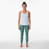 Active Pants Japanese Garden In Teal Gold Red And Black Leggings Women's Sports For Women Sporty Woman Gym