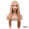 Lace Wigs 613 Headwear Real Hair Women's Full Headwear Long Straight Hair Center Split Front Lace Wig