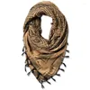 Bandane Tactical Shemagh Arabian Desert Shawl Sciarpa Cotone Antivento Warmer Cover Militare Outdoor Camping Caccia Uomo Donna