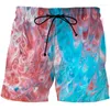 Herr shorts sommarman's strand plus size sport kort byxa målning konst 3d tryck tunn lös baddräkt man simning surfbräda