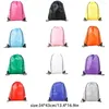 Sacs de plein air Polyester cordon sac de rangement remplacement couleur unie Football voyage sac à dos pochette accessoires