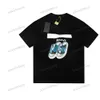 Xinxinbuy Men Designer T-shirt 23SS Paris Slipper Roma Print Kort Mouw katoen vrouwen Zwart wit blauw grijs XS-2xl