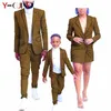 Abbigliamento etnico Vestiti africani per la famiglia Dashiki Ragazzi Abiti da uomo Blazer Giacca e pantaloni Set abbinati Abiti da donna Abiti formali Y20F001