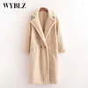 Damen Trenchcoats Street Style Wolljacke 2023 Herbst Winter Warm Lang Windjacke Mantel Mode Revers Einreiher Lose Outwear