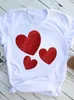 Koszulka damska damska moda mody Sweetheart Walentynkowe drukowanie koszulka HARAJUKU LESURE T-shirt z krótkim rękawem T-shirt 230407