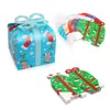 Décorations de Noël Kraft Goody Coffrets cadeaux 24 Papier de fête de Noël Traiter des bonbons avec un arc pour la livraison directe de faveur Otjyl