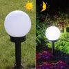 Rasenlampen 2pcs Rasenlampen Auto Dimming Outdoor Solarlampen mit LED Garten Ball Licht Außenbeleuchtung Patio Yard Rasen Dekoration P230406