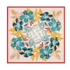 Schals Frauen Mädchen Quadratischer Schal Vintage Blumenschal Stola Wraps Kunstseide Kopf Halstuch Bandana 35"