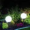 Gräsmattor 2st Lawn Lamps Auto Dimning Outdoor Solar Lamps With LED Garden Ball Light Outdoor Lighting Patio Yard Lawn Decoration P230406