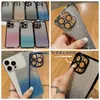 Bling Glitter Shockproof Cases For Iphone 15 Plus 14 Pro Max 13 12 11 Luxury Metallic Lens Protector Four Corners Gradient Plating Chromed Soft TPU Fine Hole Cover