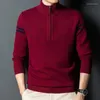 Männer Pullover Männer Schafe Wolle Verdicken Pullover 2023 Herbst Winter Reißverschlüsse Rollkragen Halbe Kammgarn Reine Langarm Mann Jumper