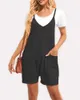 Dames jumpsuits rompertjes Jocoo Jolee overall dames shorts casual zwarte losse rompertjes wijde pijpen jumpsuit met zakken voor dames zomer