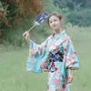 Etnische kleding Japanse vrouwen Bathrobe literatuur kunst retro meisje middellange kersen bloesem jurk verbeterde badjurk sakura pak