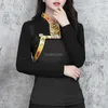 Etniska kläder 2023 kinesisk retro stil topp långärmad mesh gasvägg och höst tibetanska kvinnor lös elegant blus